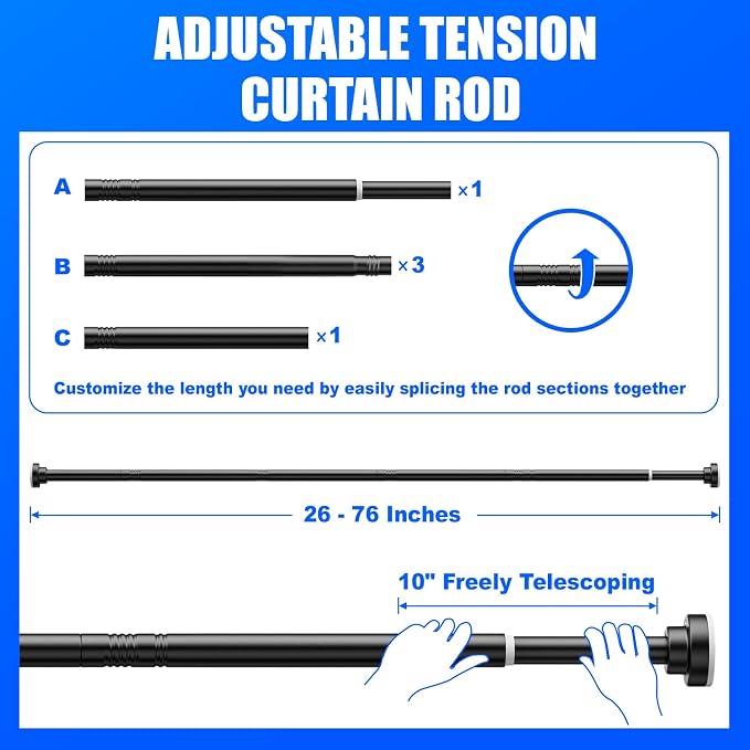 Ausemku Shower Curtain Rod Tension - Image 6