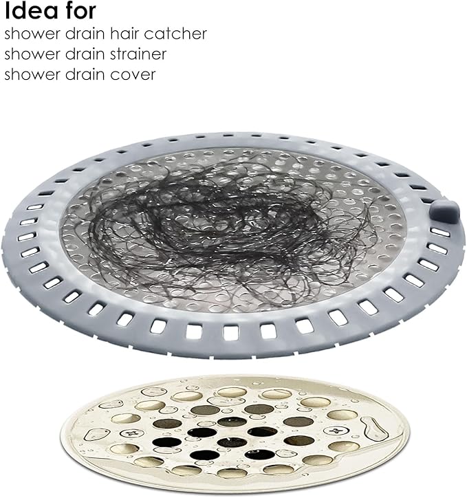 2PCS Shower Drain Hair Catcher, Shower Drain Strainer, Stainless Steel - Image 6