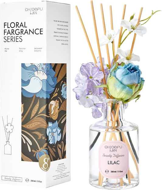 Chloefu Lan Lilac Reéd Diffuser Oil, 6.7 oz Refreshing Natural Essential by ChloefuLANScentedCandles
