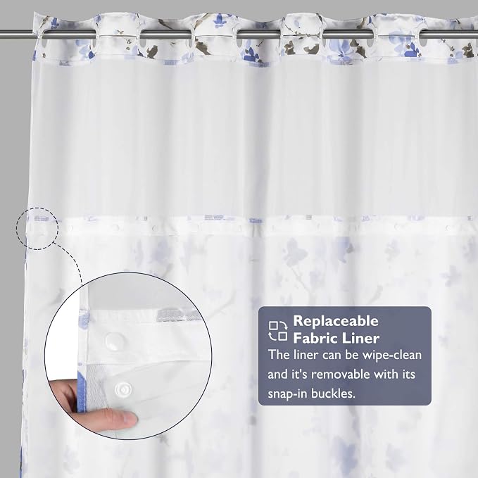 Lagute SnapHook Hook Free Shower Curtain - Image 4
