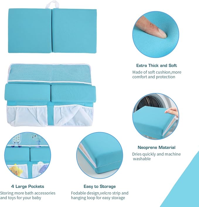 Bath Kneeler and Elbow Rest Pad, Thick Quick Dry Kneeling Mat, Large Bathtub Pad - Image 5