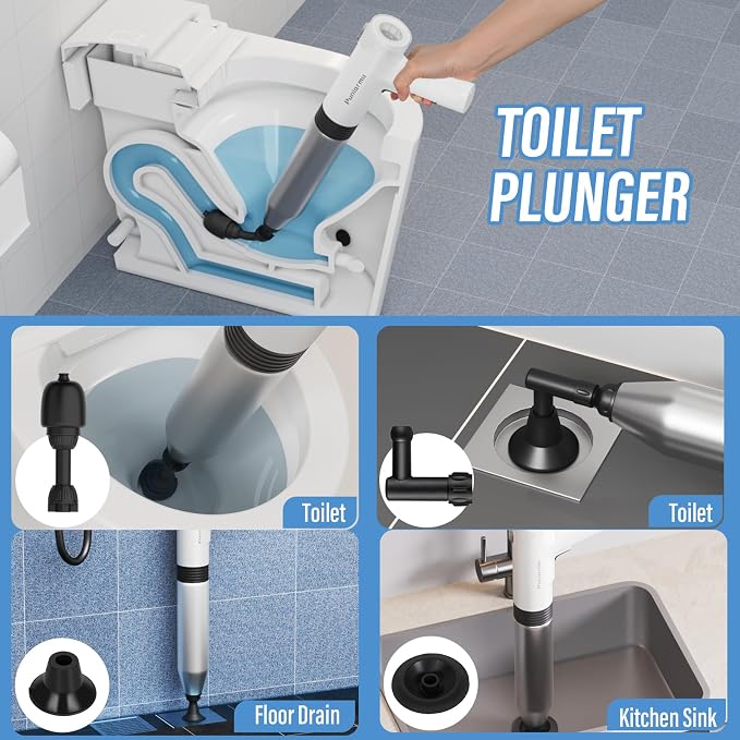 Electric Toilet Plunger, Unclog In One Shot, Remover - Image 2