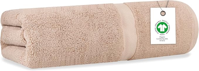 Delara Organic Cotton Luxuriously Plush Bath Sheet | GOTS & Oeko-TEX Certified by Delara