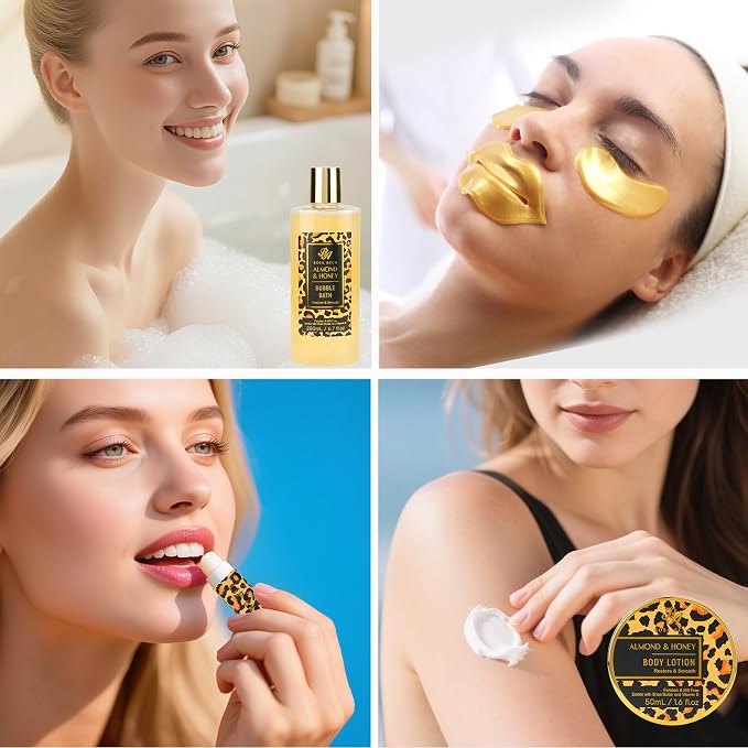 Christmas Gifts for Women, Bath Gift Set, Leopard XXL 20 Pcs Skin Care Set - Image 4