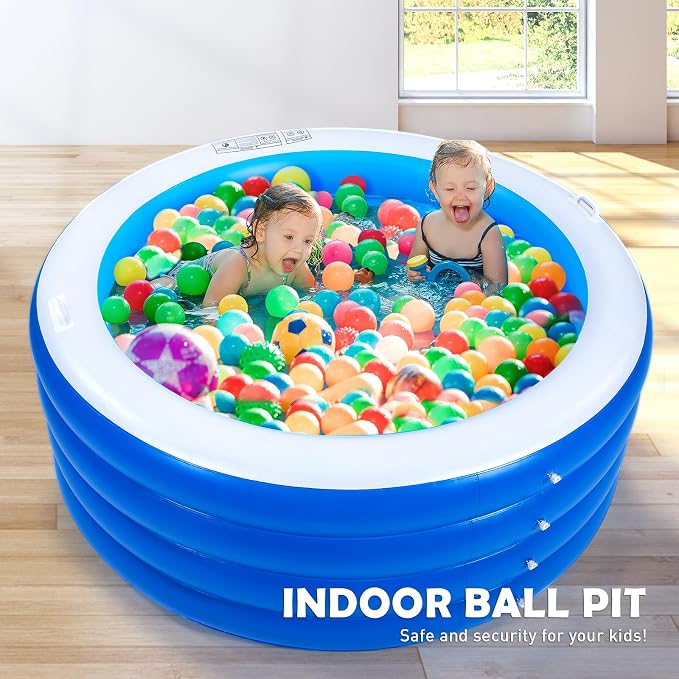 Biange Blow Up Pool, Kids Pool Inflatable, Kiddie Baby Swimming Pool - Image 7