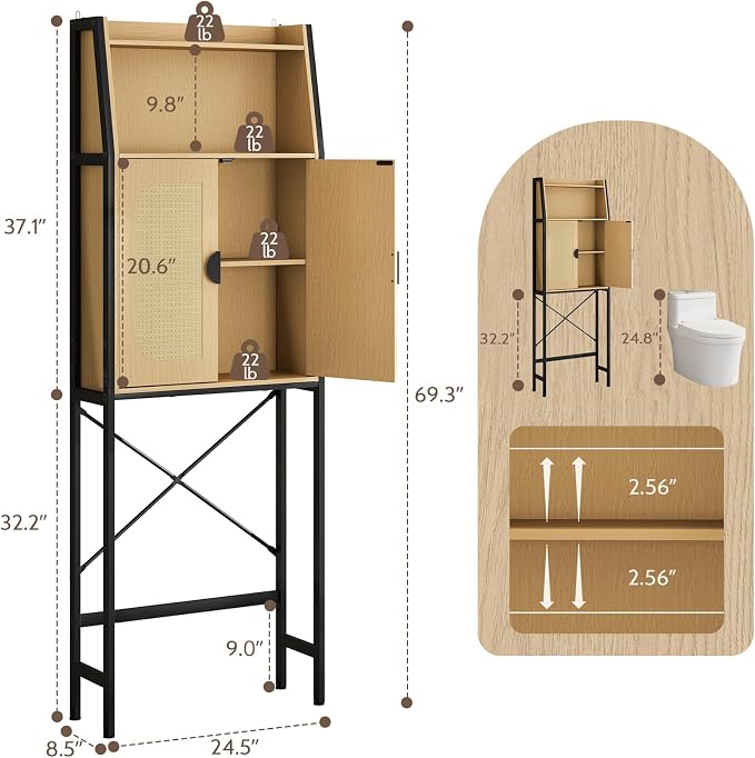 Over The Toilet Storage Cabinet - Image 2