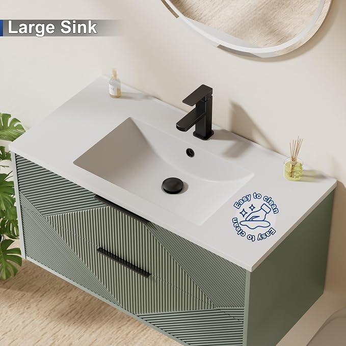 LUCKWIND 36" Floating Bathroom Vanity - Image 4