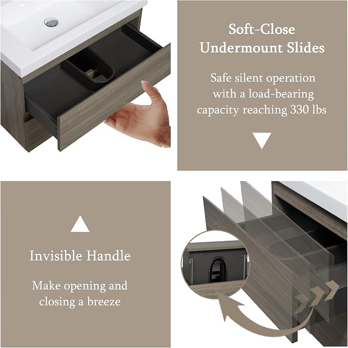 30 Inch Floating Bathroom Vanity - Image 4