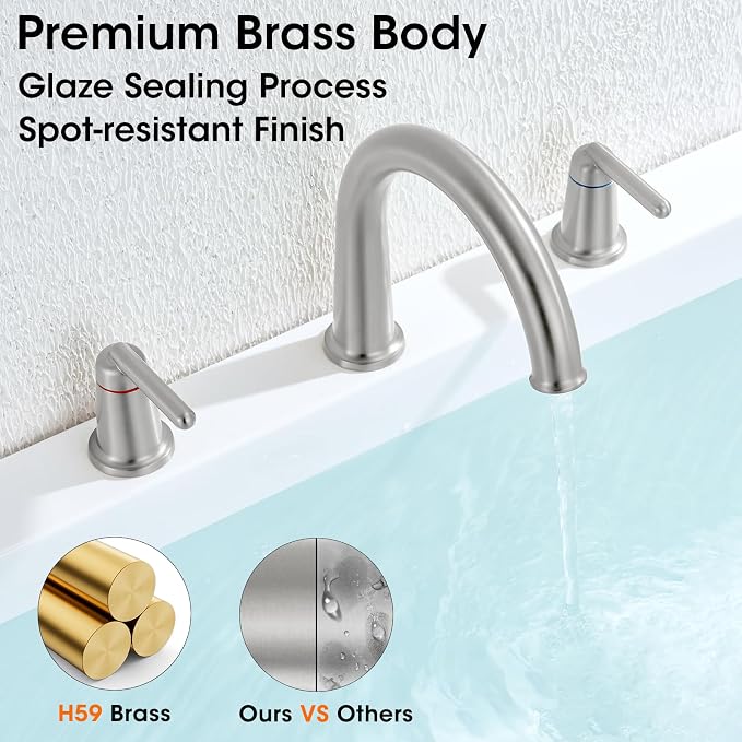 Roman Bathtub Faucet 2-Handle Tub Filler - Image 3