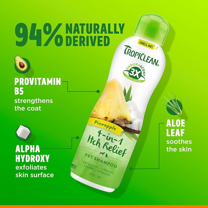 TropiClean Itch Relief Dog Shampoo, Powerful Odor Control, Long-Lasting - Image 7