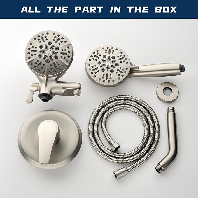 Dual Shower Faucet Set with Valve High Pressure Dual 2 in 1 Shower Combo Set - Image 7