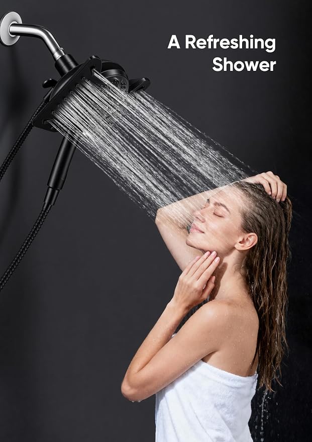 Shower Head with Handheld High Pressure, Rain Shower Head with Fixed Showerhead - Image 6