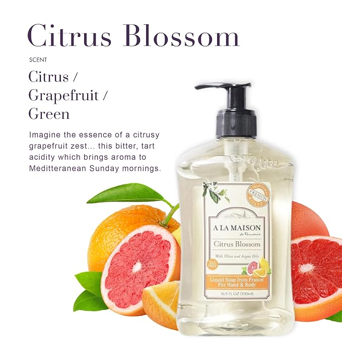 A LA MAISON French Liquid Hand Soap, Citrus Blossom - Image 2