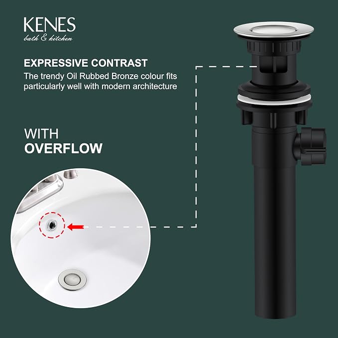 KENES Bathroom Sink Drain Stopper Assembly - Image 3