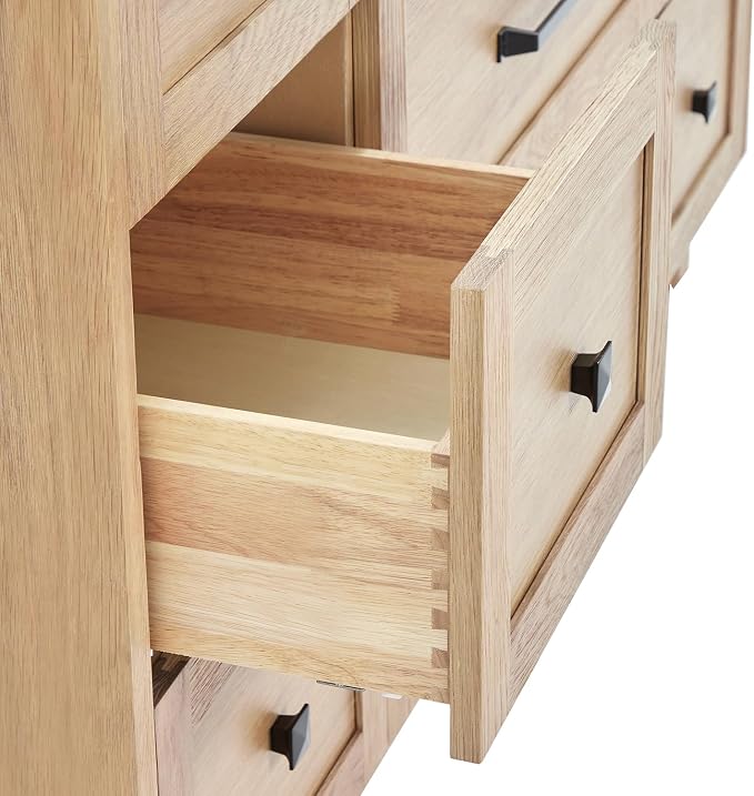 ARIEL Monroe 48 inch Bathroom Vanity Without Sink in White Oak, Bathroom Base - Image 7