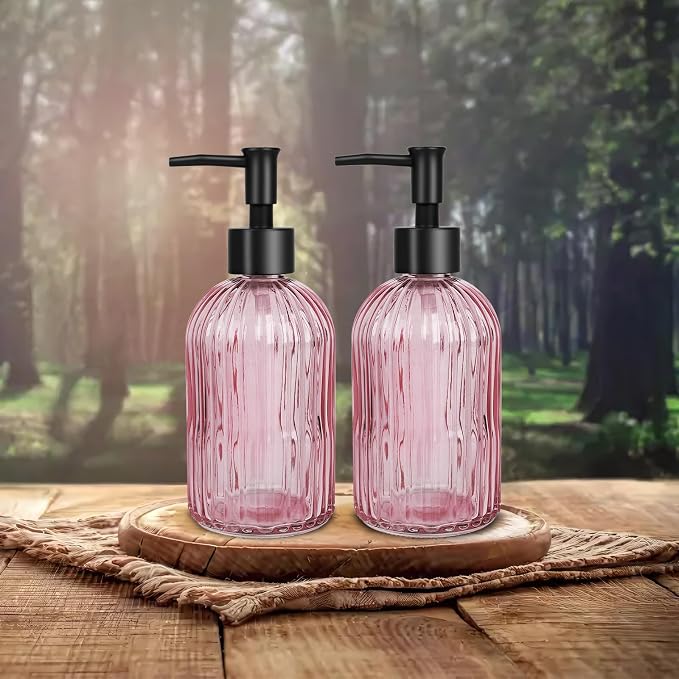 Glass Soap Dispenser with Plastic Pump, Hand Soap Dispenser - Image 4