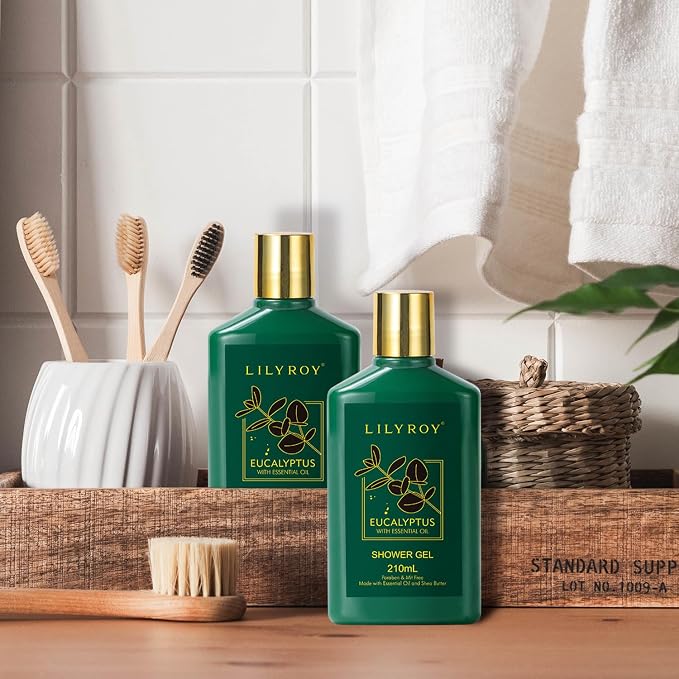 Christmas Gift Basket for Women and Men- 15-Piece Premium Eucalyptus Bath Gift - Image 4