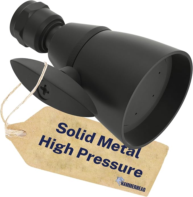 HammerHead Showers® Solid Metal 2 Inch High Pressure Shower Heads by HammerHeadShowers