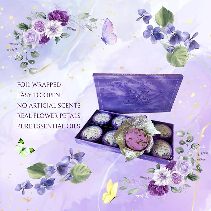 LUXURY LAVENDER SHOWER STEAMERS, 100% Natural Ingredients - Image 4
