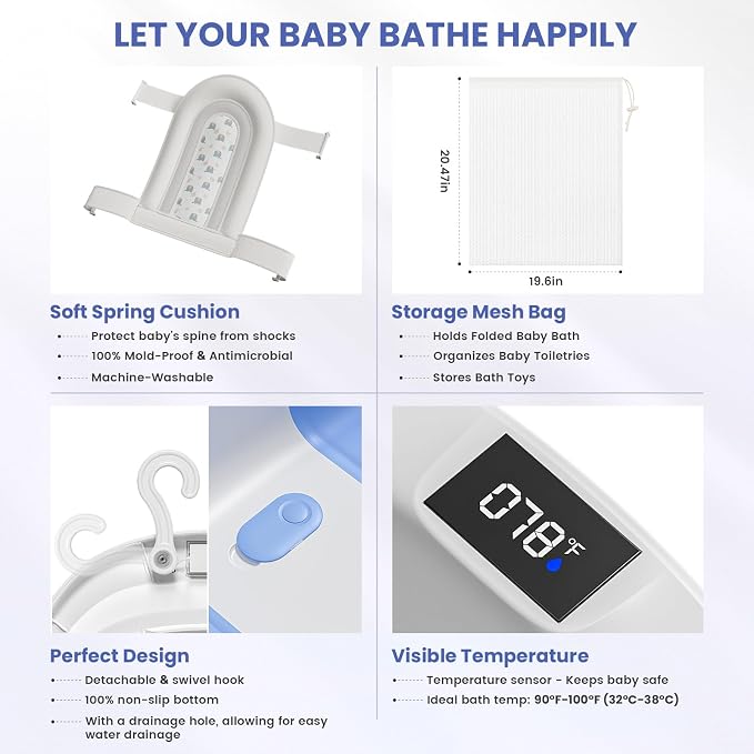 Collapsible Baby Bathtub, Baby Tubs - Image 5