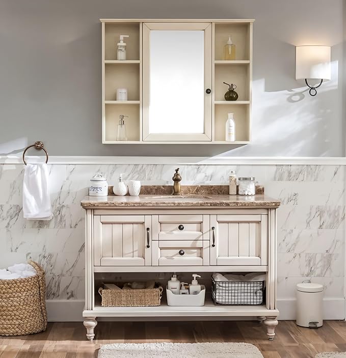 Freestanding Bathroom Vanity, Single Sink Bathroom Vanity Include Smart Mirror by LUTHXAY