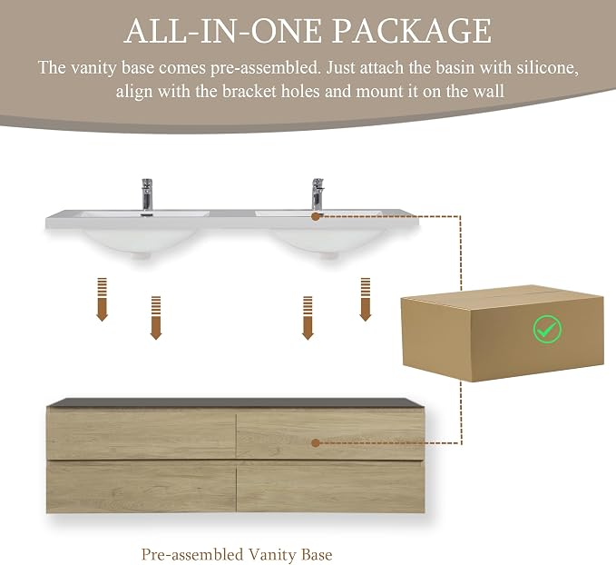 72 Inch Floating Bathroom Vanity - Image 8