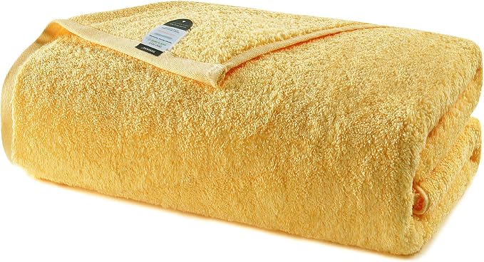 SEMAXE Yellow Bath Towel, 100% Cotton Towel by SEMAXE