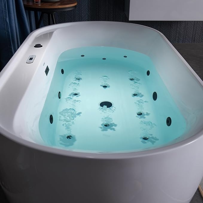WOODBRIDGE 72" x 35-3/8" Whirlpool and Air Bath Heated Soaking Combination Tub - Image 22
