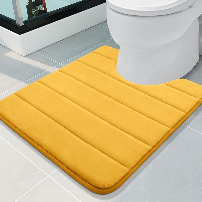 Buganda Memory Foam U-Shaped Contour Toilet Rugs, Non Slip Absorbent, Thick by Buganda