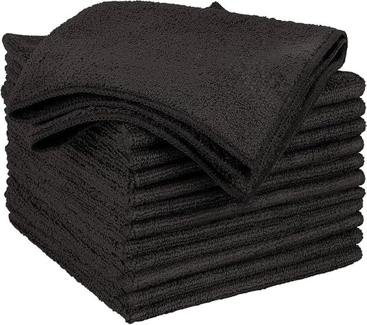 Microfiber Cleaning Cloth Black 12 Pack Premium Microfiber Towels by MIRACLEAN