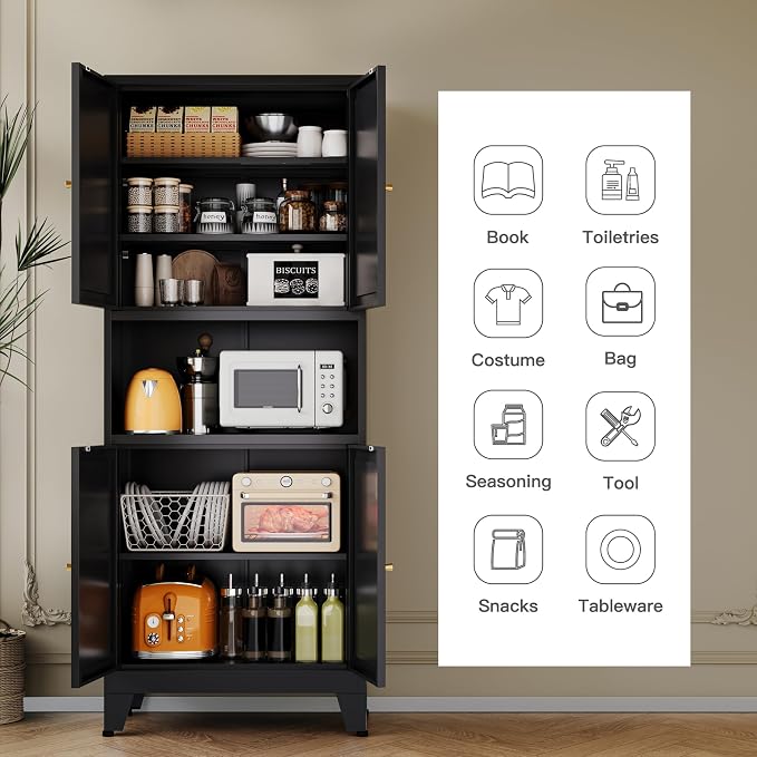 69''Metal Pantry Storage Cabinet - Image 4