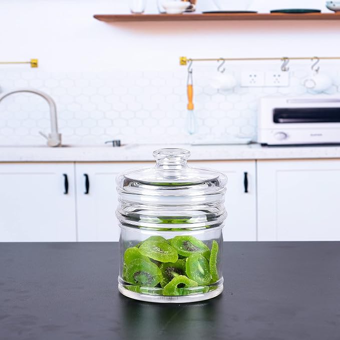 35 oz Reinforced Small Acrylic Storage Jar, Airtight Lid Cookie Jar | Suitable - Image 5
