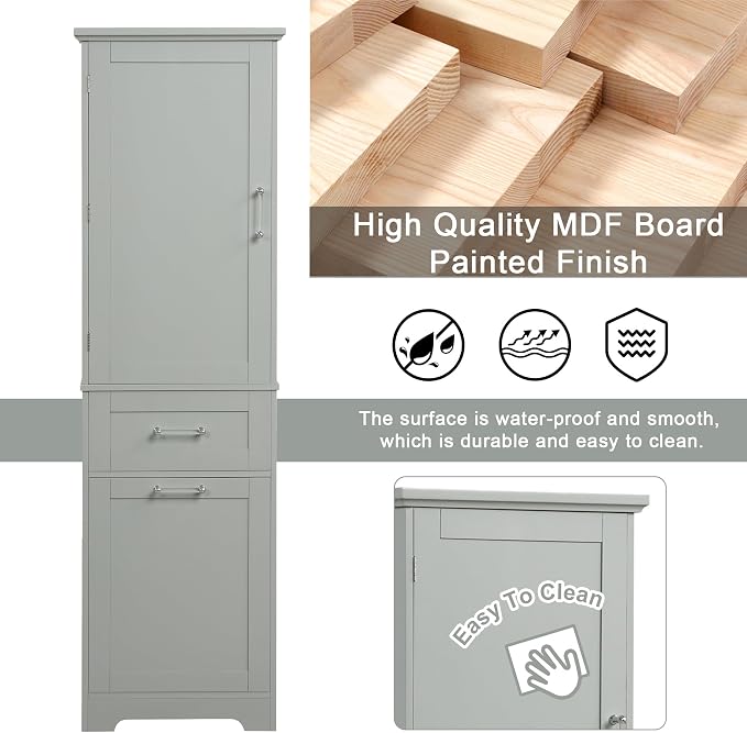 Favfurish 68" Tall Bathroom Storage Cabinet - Image 6