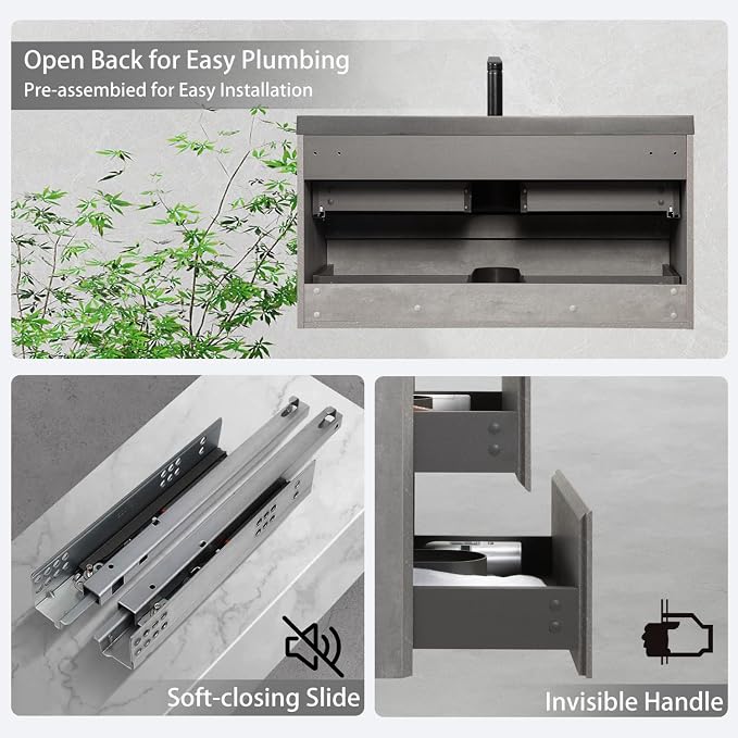 42 Inch Floating Bathroom Vanity - Image 8