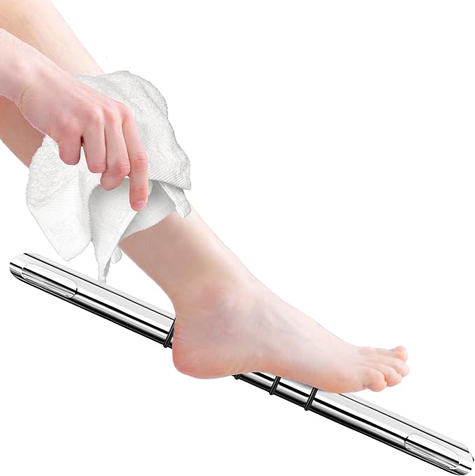 Shower Foot Rest, Corner Shower Bar by FINSBURYHARDWARE