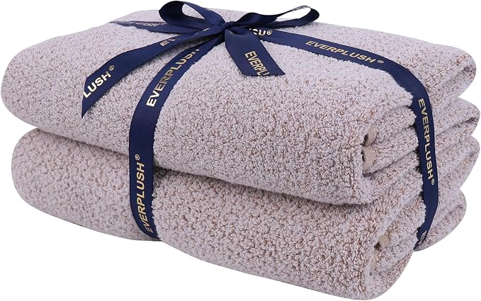 Everplush Diamond Collection Oversized Bath Towel – 2 Pieces, Super Soft & by Everplush