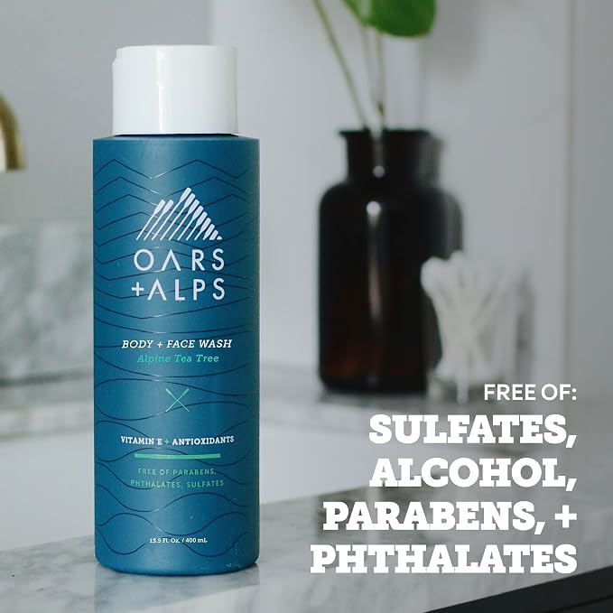 Oars + Alps Body and Face Wash for Men, Mens Body Wash & Face Cleanser - Image 5