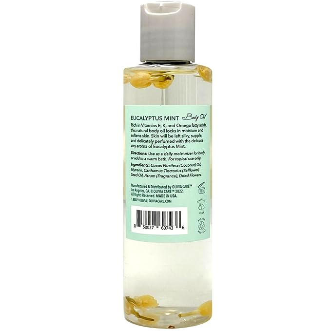 Olivia Care Body Oil Eucalyptus Mint Vegan & Natural | Hydrating & Moisturizing - Image 2