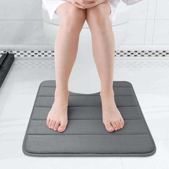 Buganda Memory Foam U-Shaped Contour Toilet Rugs, Non Slip Absorbent, Thick - Image 3
