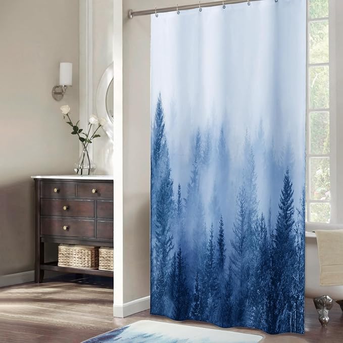 ORTIGIA 36x72 Misty Forest Stall Shower Curtain - Image 8