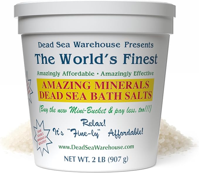 Dead Sea Warehouse – Amazing Minerals Dead Sea Bath Salts – 2 LBS – Highest by DeadSeaWarehouse