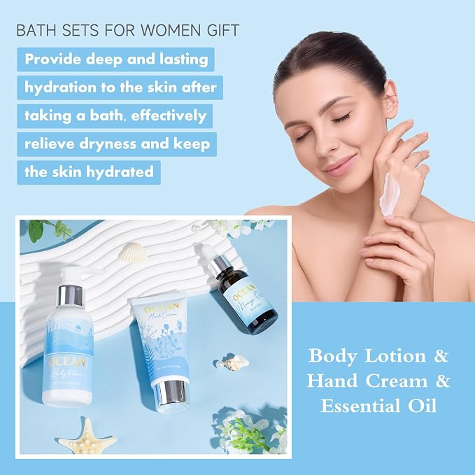 Birthday Gifts for Women, Relaxing Spa Gift Baskets for Women, Ocean Scented - Image 6