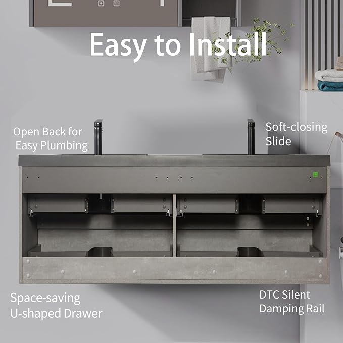 60" Floating Bathroom Vanity - Image 8