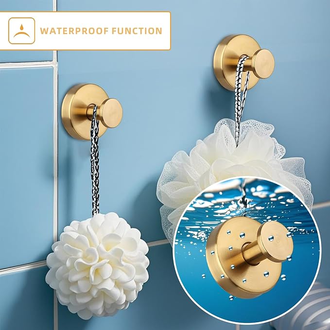 2 Pcs Suction Cup Hooks, Stainless Steel Removable Shower Towel Hook, No Drill - Image 6