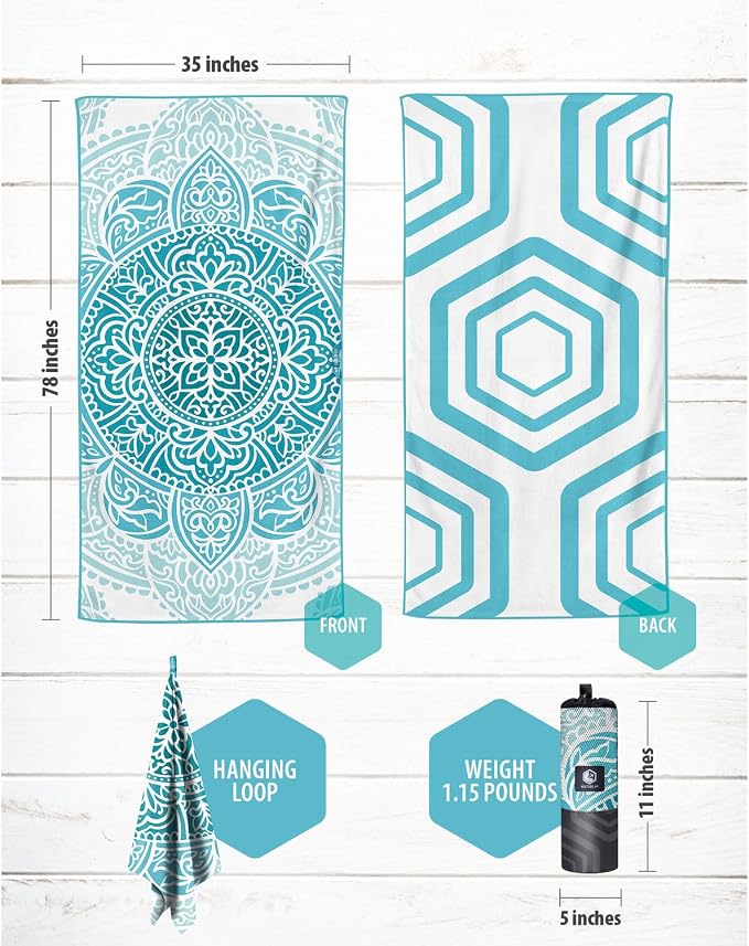 VENTURE 4TH Microfiber Beach Towel: Quick-Dry, Sandproof and Lightweight - Image 4