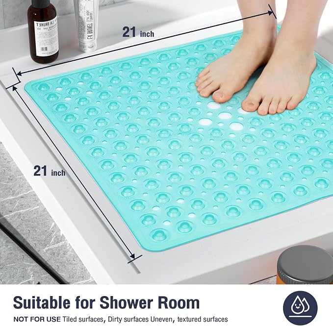 Square Shower Bathtub Mat Non Slip - Image 5