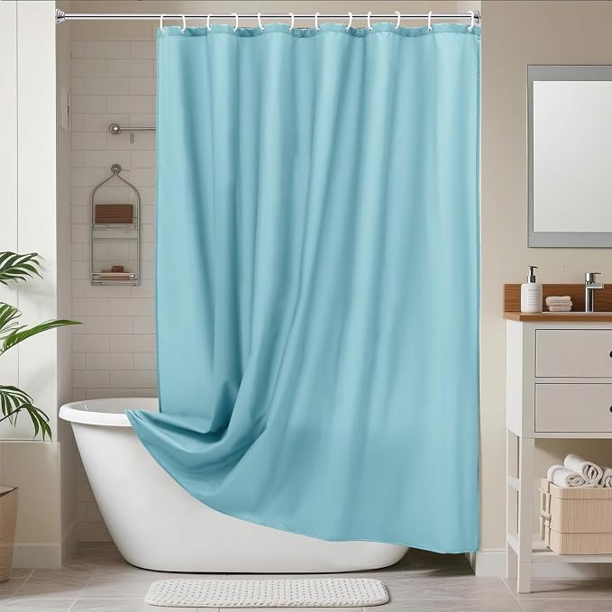 AooHome Extra Long Shower Liner, Fabric Bathroom Curtain - Image 2