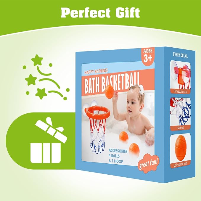 Bath Toys - Bathtub Basketball Hoop - Image 7