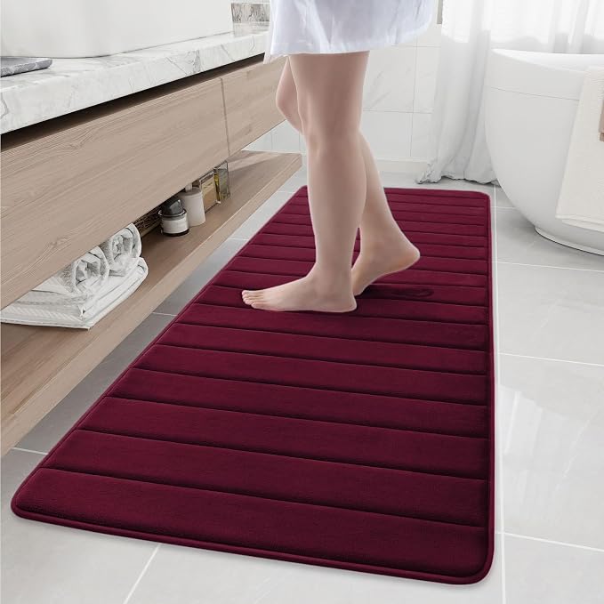 Buganda Memory Foam Bath Mat, Ultra Soft and Non-Slip Bathroom Rugs, Water by Buganda