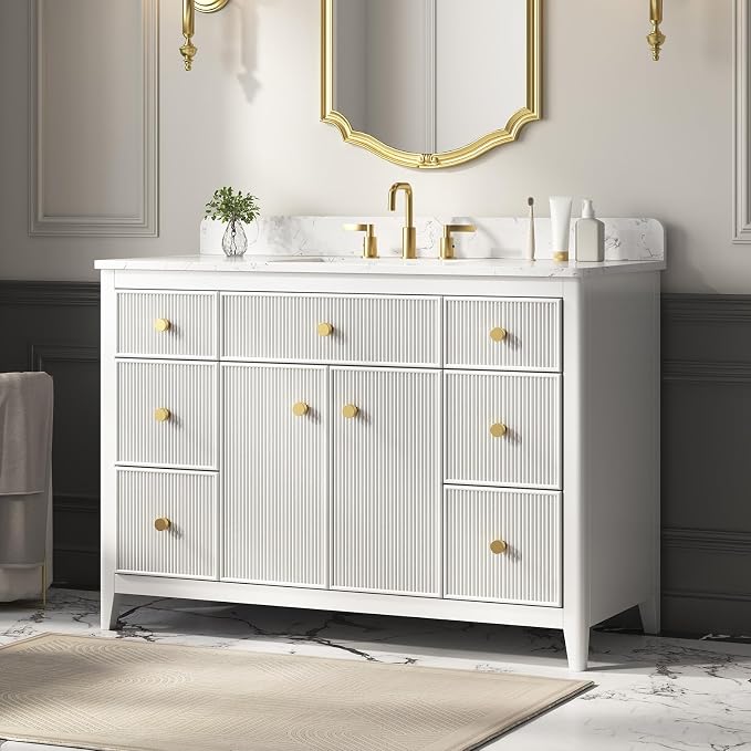 48 Inch Bathroom Vanity with Sink, Undermount Single Sink Vanity with - Image 8